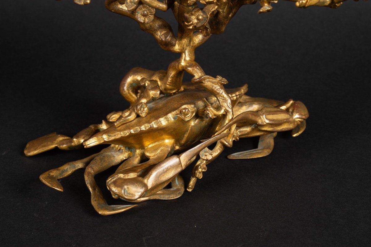 Crab, Gilded Bronze, Edouard Enot, Paris, Circa 1900.    -photo-2