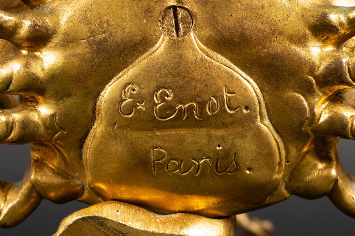 Crab, Gilded Bronze, Edouard Enot, Paris, Circa 1900.    -photo-8