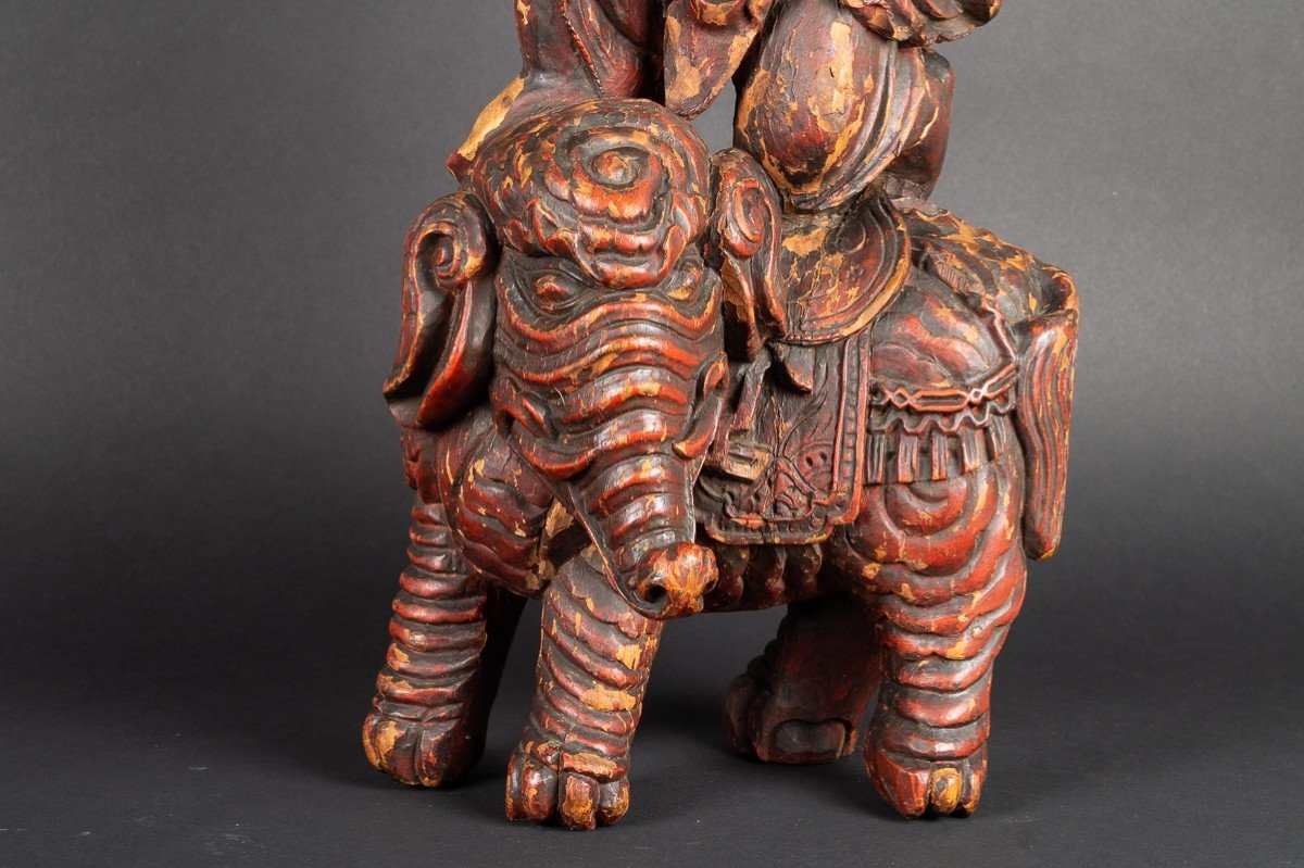 Boy On An Elephant, China, Qing Dynasty, 18th Century-photo-2