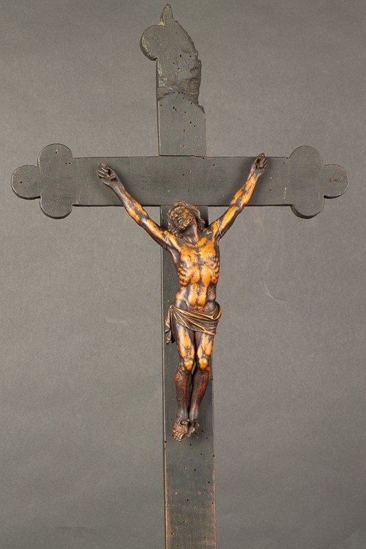 Crucifix, Baroque, France, 18ème Siècle, Buis ?  -photo-4