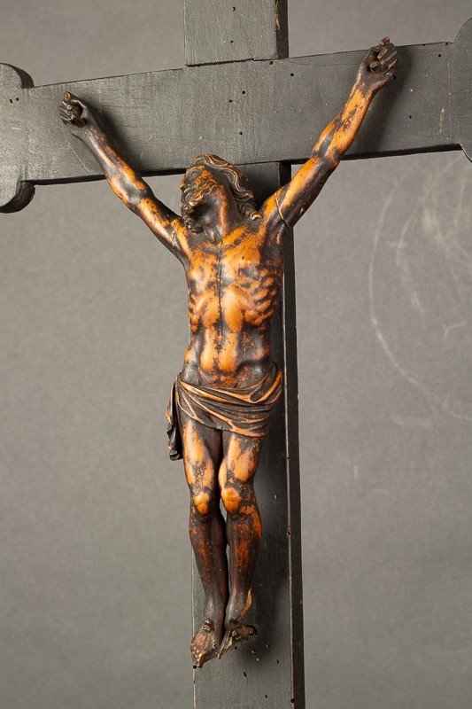 Crucifix, Baroque, France, 18ème Siècle, Buis ?  -photo-2