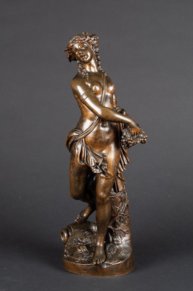 Menadee - Bacchante, Bronze, France, 2e Moitié Du XIXe Siècle.  -photo-2