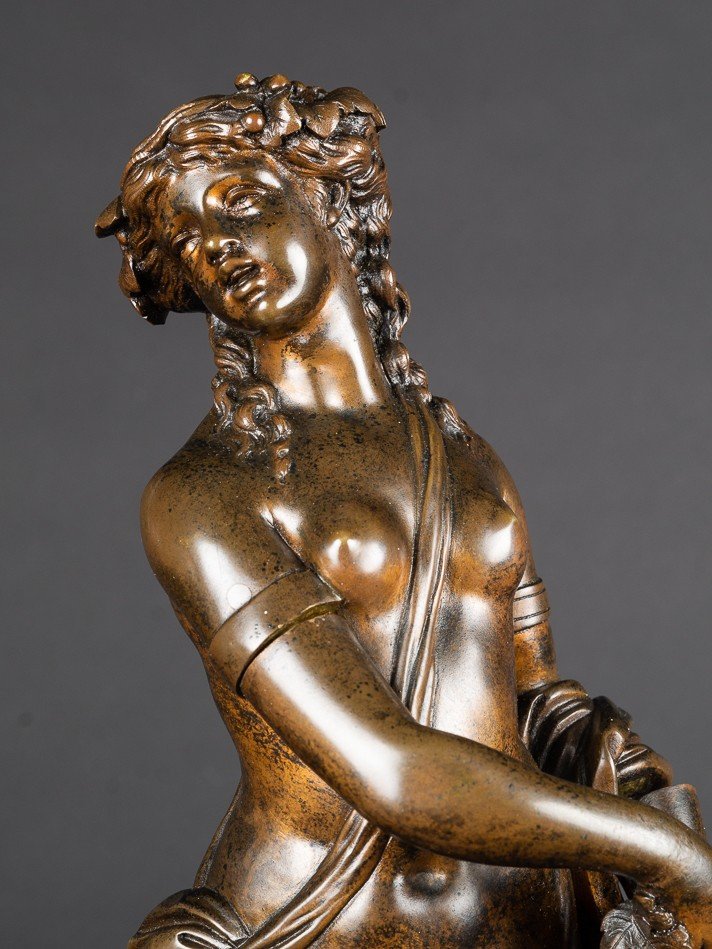 Menadee - Bacchante, Bronze, France, 2e Moitié Du XIXe Siècle.  