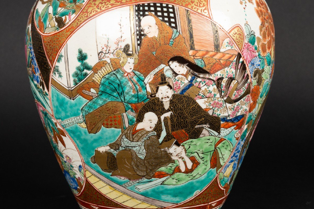 Vase Couvert, Kutani, Japon, ère Meiji (1868-1912) -photo-1