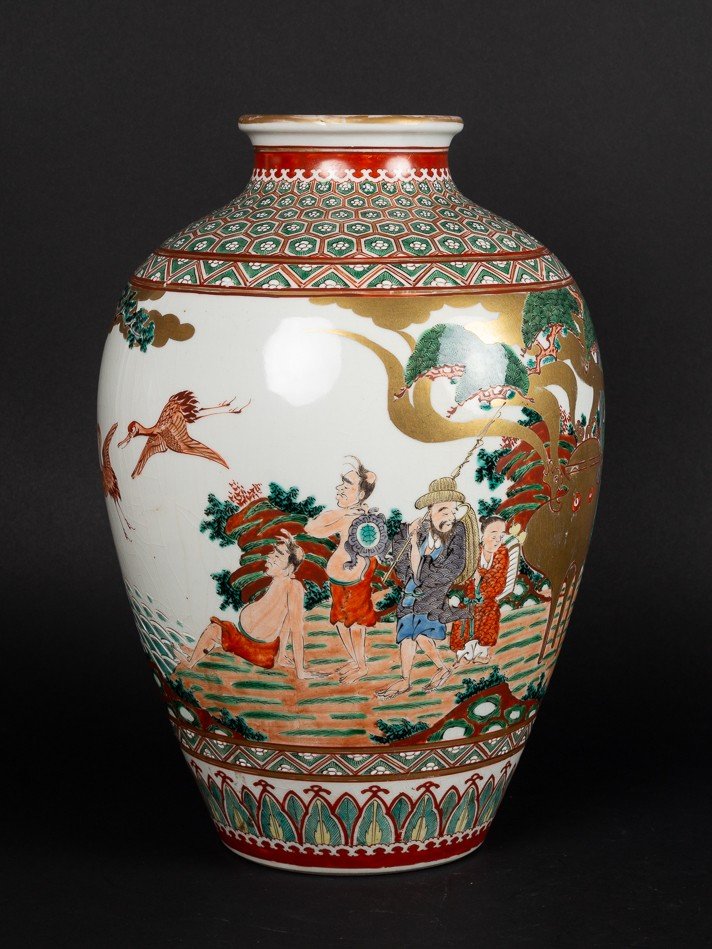 Koro Vase, Kutani, Japan, Meiji Era (1868-1912)-photo-3