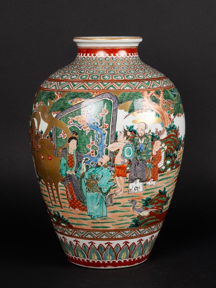 Koro Vase, Kutani, Japan, Meiji Era (1868-1912)