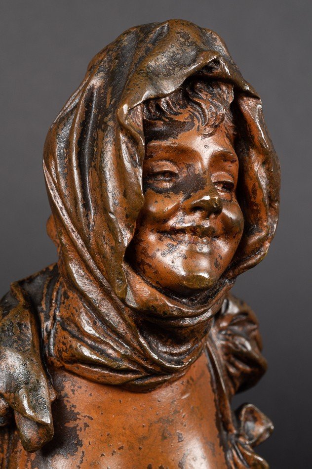 Bust Of A Young Girl, G. Van Der Straeten (1856-1928)-photo-3