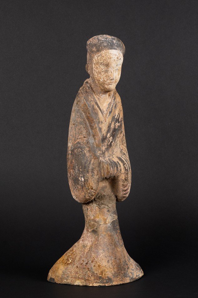 Court Lady, Terracotta, China, Han Dynasty (206 Bc - 220 Ad)-photo-2