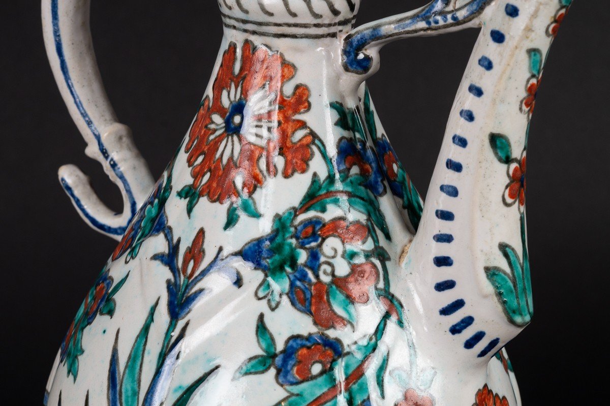 Iznik Style Pitcher, Samson? Nineteenth Century-photo-5