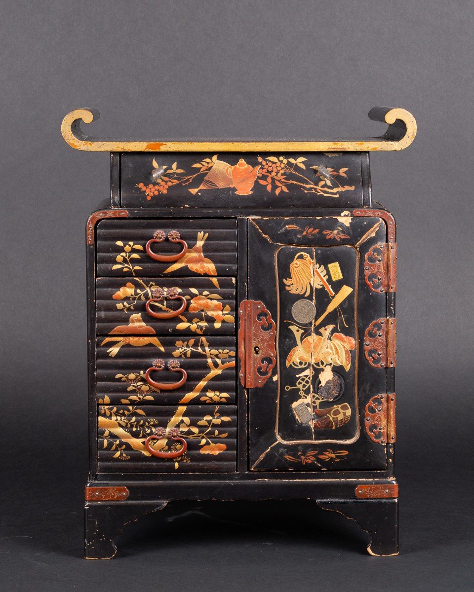 Cabinet Laqué, Japon, ère Meiji (1868-1912) -photo-2