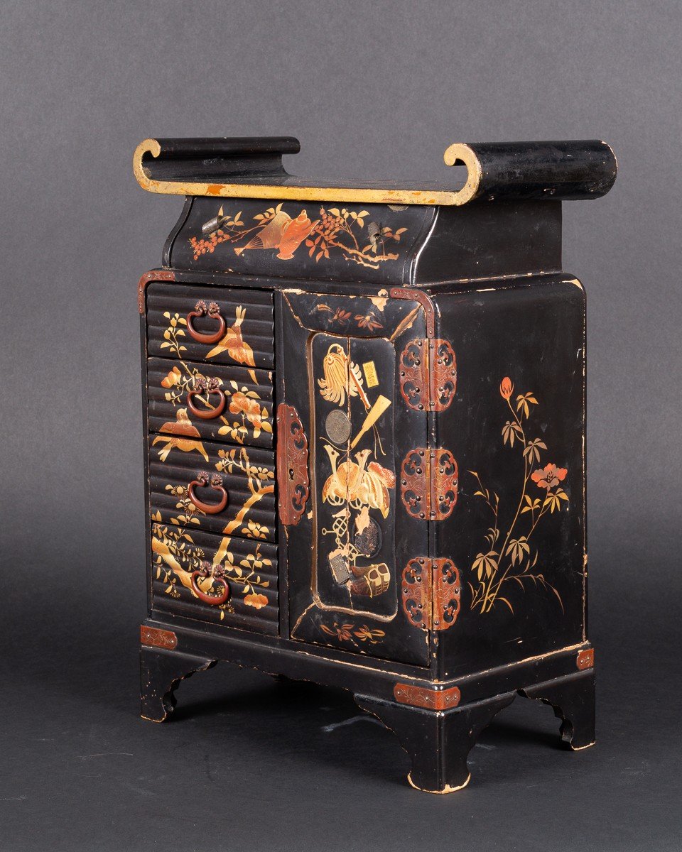 Cabinet Laqué, Japon, ère Meiji (1868-1912) -photo-3