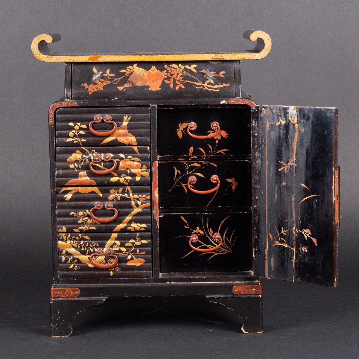 Cabinet Laqué, Japon, ère Meiji (1868-1912) -photo-4