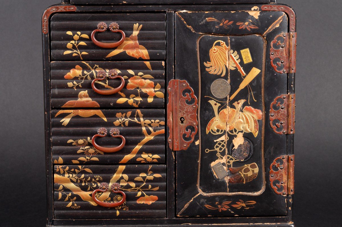 Cabinet Laqué, Japon, ère Meiji (1868-1912) -photo-3