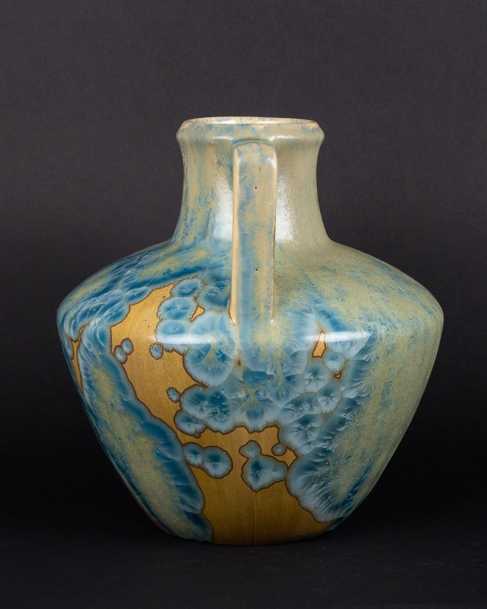 Vase - Amphora, Sandstone, Pierrefonds, Art Nouveau, Circa 1900-photo-3