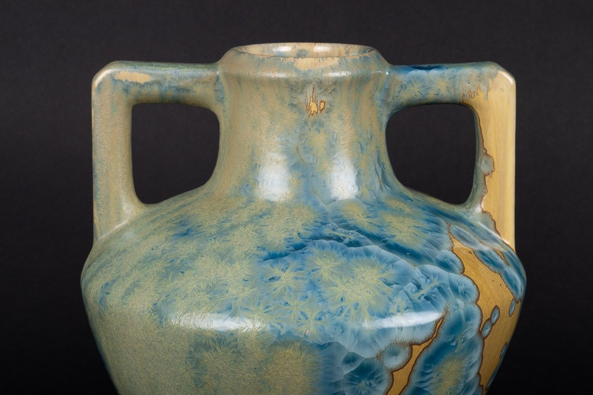 Vase - Amphora, Sandstone, Pierrefonds, Art Nouveau, Circa 1900-photo-1