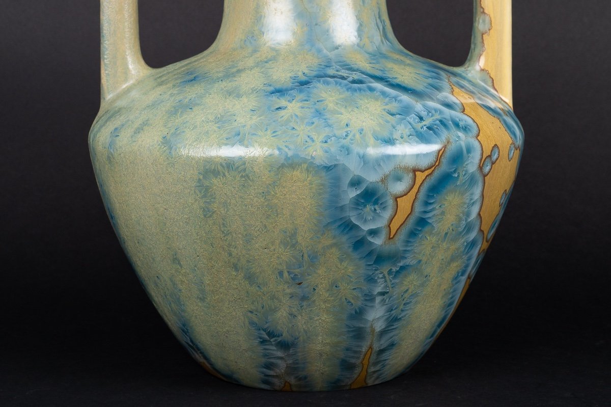 Vase - Amphora, Sandstone, Pierrefonds, Art Nouveau, Circa 1900-photo-2