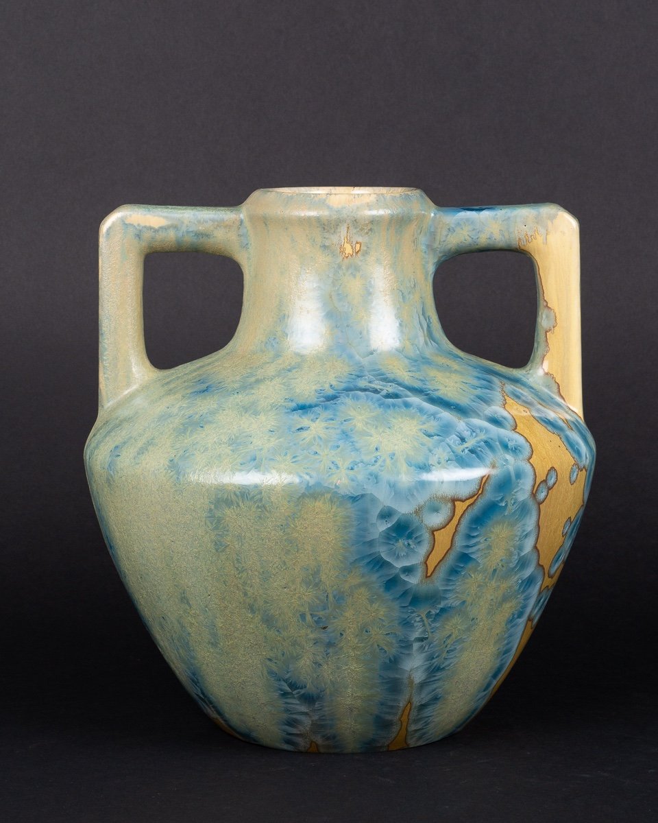 Vase - Amphora, Sandstone, Pierrefonds, Art Nouveau, Circa 1900