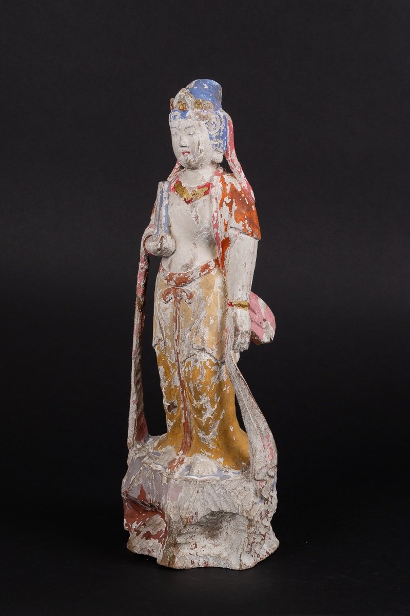 Guanyin, Wood, China, Qing Dynasty, 19th/20th Century-photo-3