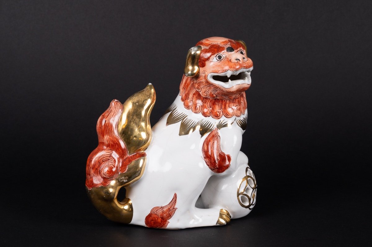 Chien Foo - Komainu, Japon, Kutani, ère Meiji / Taisho, Début Du 20e Siècle.  -photo-4