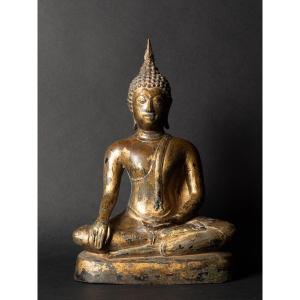 Bouddha Sakyamuni, Bronze Doré, Thaïlande, Rattanakosin, XIXe Siècle