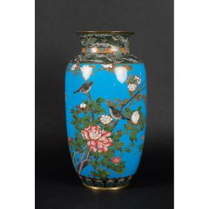 Large Cloisonne Vase, Japan, Meiji Era (1868-1912)