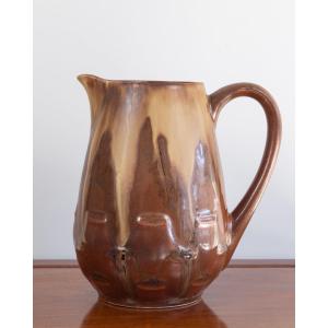 Pitcher, Art Nouveau, Denbac?, France, Circa 1900.