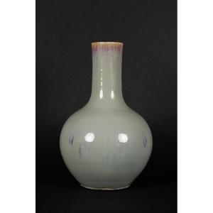 Vase Flambée, Chine, Dynastie Qing, XIXe Siècle. 