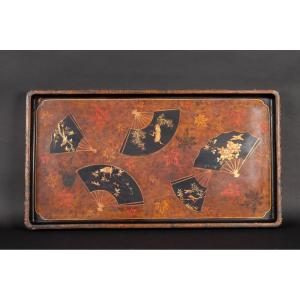 Large Tray, Lacquer, Japan, Meiji Era (1868-1912). 