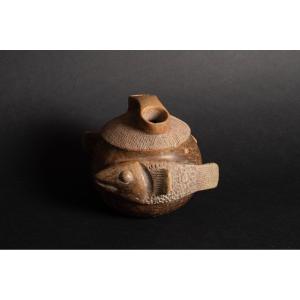 Bouteille à Poisson, Culture Chorrera (1300 - 300 Av. J.-c.), équateur, Céramique Précolombienn