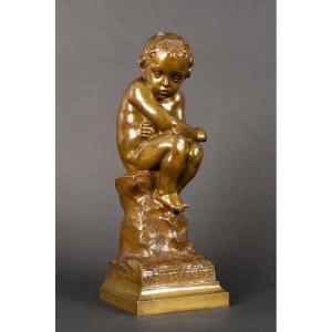 Premier Frisson, Eugène Marioton (1857-1933), Bronze, France, XIXe/xxe Siècle. 