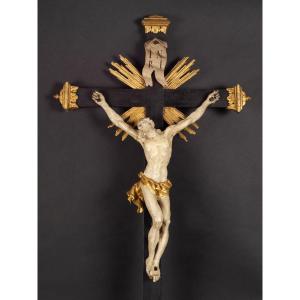 Large Crucifix, Wood, 18th - 19th Century. 