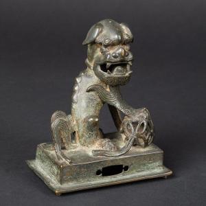 Buddhist Lion Incense Censer - Foo Dog, Bronze China Ming Dynasty