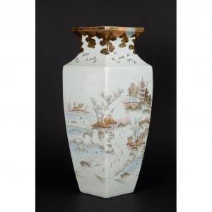 Vase With Landscape, Japan, Meiji Era (1868-1912) Signed Yamada