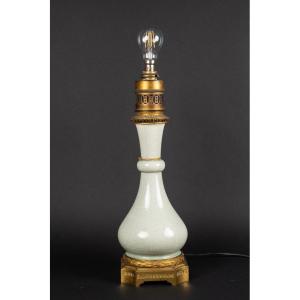 Vase-lampe, Céladon, Chine, Dynastie Qing, 18e/19e Siècle  