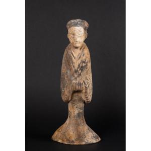 Court Lady, Terracotta, China, Han Dynasty (206 Bc - 220 Ad)