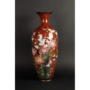 Grand Vase Cloisonné, Shippo-yaki, Japon, ère Meiji (1868-1912)