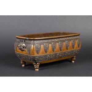 Planter (suiban), Bronze, Japan, Meiji Era (1868-1912)