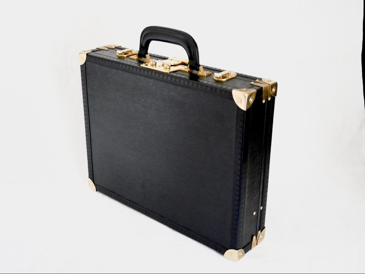 Louis Vuitton – Attaché case Président – Bagagerie de luxe – Accessoire de bureau.-photo-6