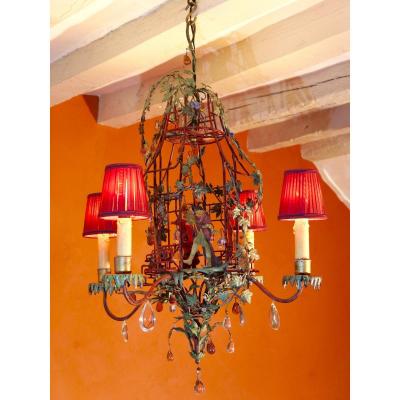 Amsterdam: 17th Century Model Copper Chandelier With 30 Lamps H250xB230