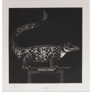 Alligator - Mario Avati Black Manner Engraving