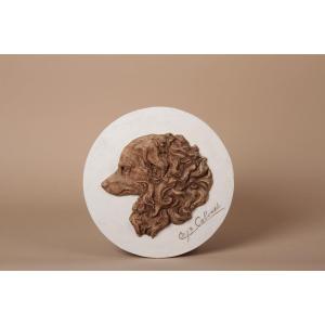 Portrait Of A Dog (mignonne) By Claire Jr Colinet - Animal Plaster