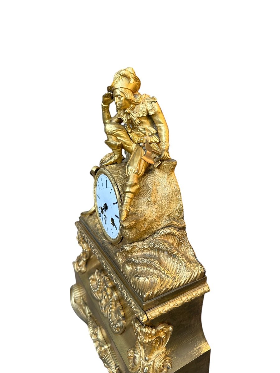 Gilt Bronze Young Sailor Ink Pendulum-photo-4