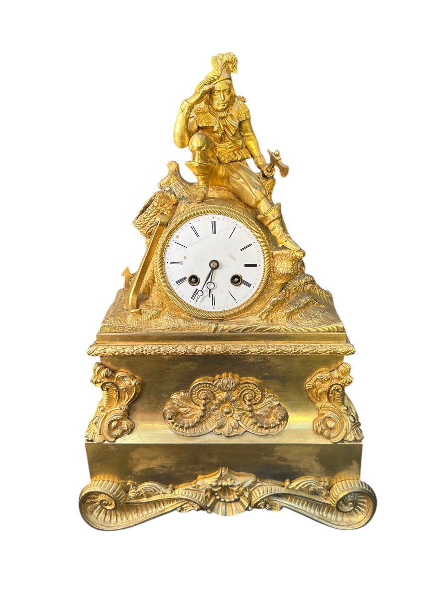 Gilt Bronze Young Sailor Ink Pendulum