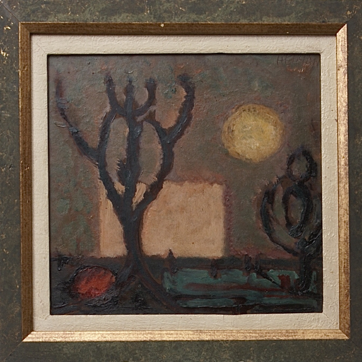 "arbre La Nuit" Huile Sur Panneau Par Robert Helman (1910-1990)