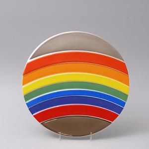 "jahresteller" 1973, By Rosenthal, "rainbow" Decor By Otto Piene, Limited Edition