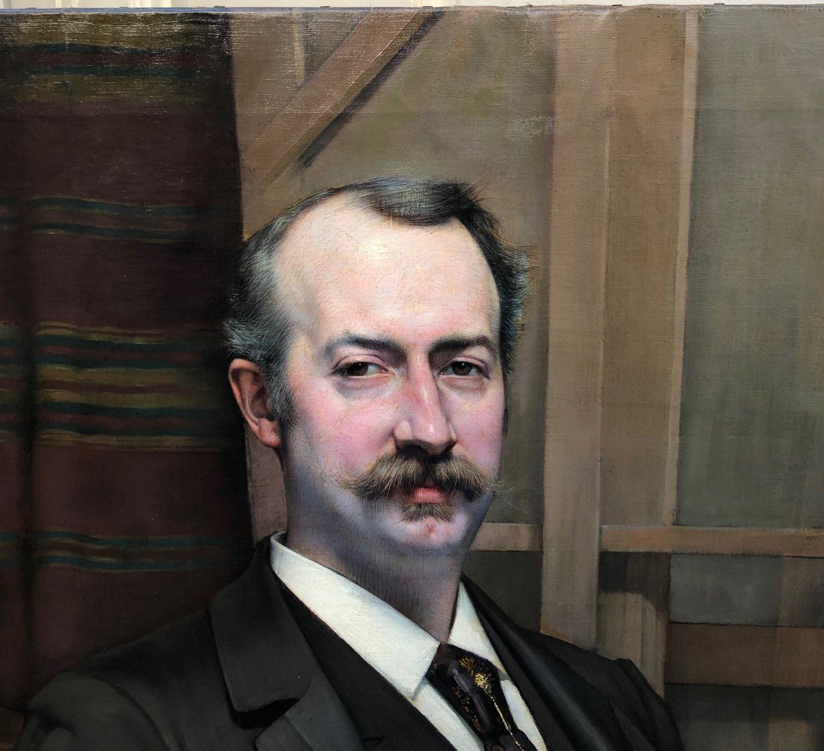 Hans Zatzka (1859-1945) J. Bernard 1891 Self-portrait In His Workshop Austria-photo-3