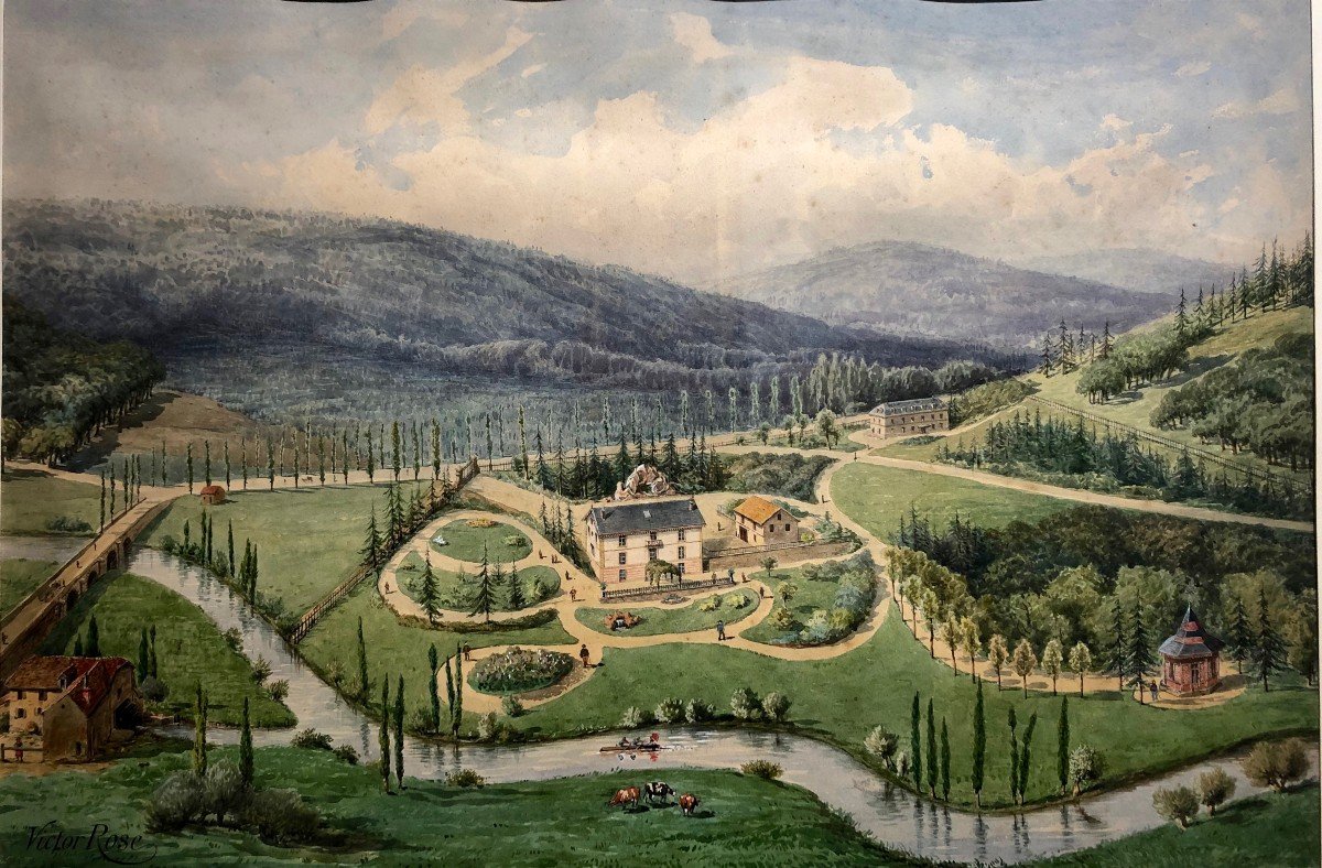 Victor Rose 1850 Mineral Water Estate Of Heucheloup Hymont Mattaincourt Vittel Vosges