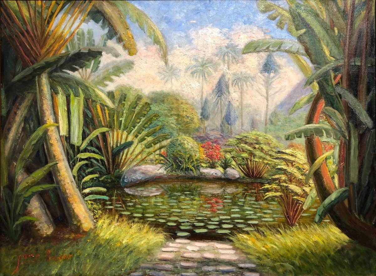 Martinique? Caribbean? Painting Signed Bauer? To Identify Exotic Landscape