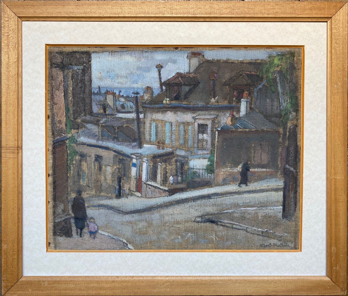 Albert MATHIEU (1894-1962) Le Bateau-Lavoir à Montmartre Paris-photo-2