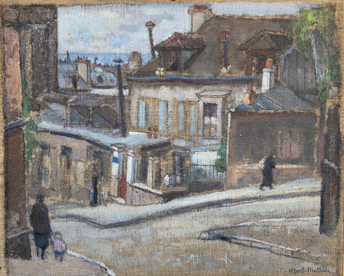 Albert MATHIEU (1894-1962) Le Bateau-Lavoir à Montmartre Paris